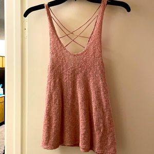 AE pink sweater tank top NWT